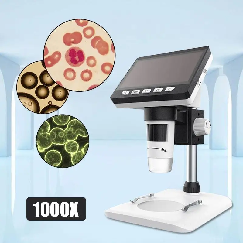1080P Practical Durable Portable Electron Microscope Screen Microscope Digital Microscope Real-Time Video Photos Computers
1080P Practical Durable Portable Electron Microscope Screen Microscope Digital Microscope Real-Time Video Photos Computers