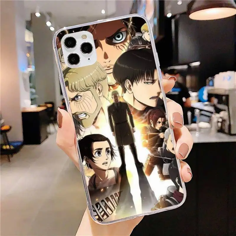 Attack on Titan Anime Phone Case for iphone 11 12 Pro Max Clear Cover Xs X XR 7 8 6 6S Plus 5 5S SE 2020 Fundas Coque Etui
Attack on Titan Anime Phone Case for iphone 11 12 Pro Max Clear Cover Xs X XR 7 8 6 6S Plus 5 5S SE 2020 Fundas Coque Etui