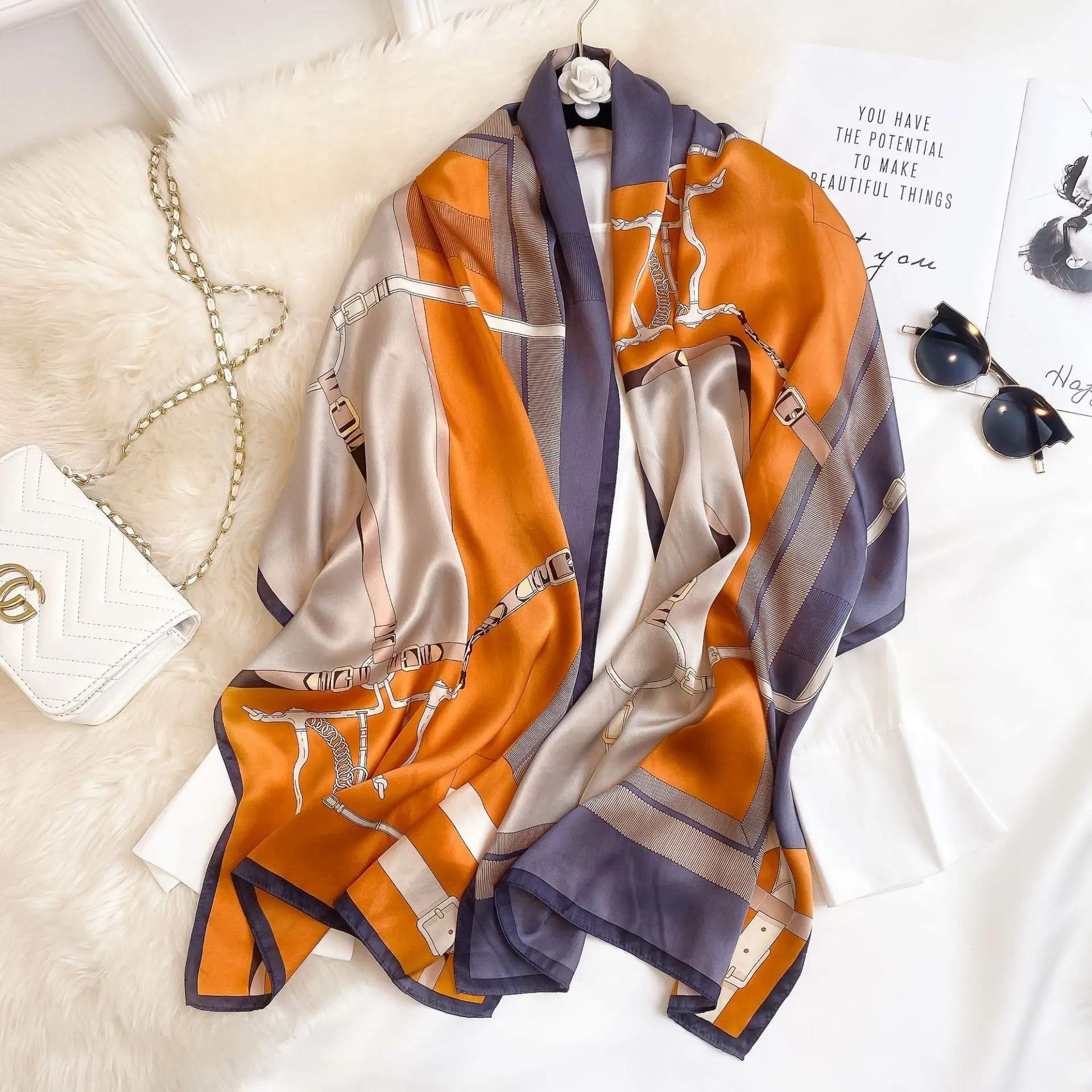 Winter New 100% Silk Scarf Female Korean Sweet Style Hijab Temperament All-match Dual-use Shawl Scarves Women's Spring Bufanda
Winter New 100% Silk Scarf Female Korean Sweet Style Hijab Temperament All-match Dual-use Shawl Scarves Women's Spring Bufanda