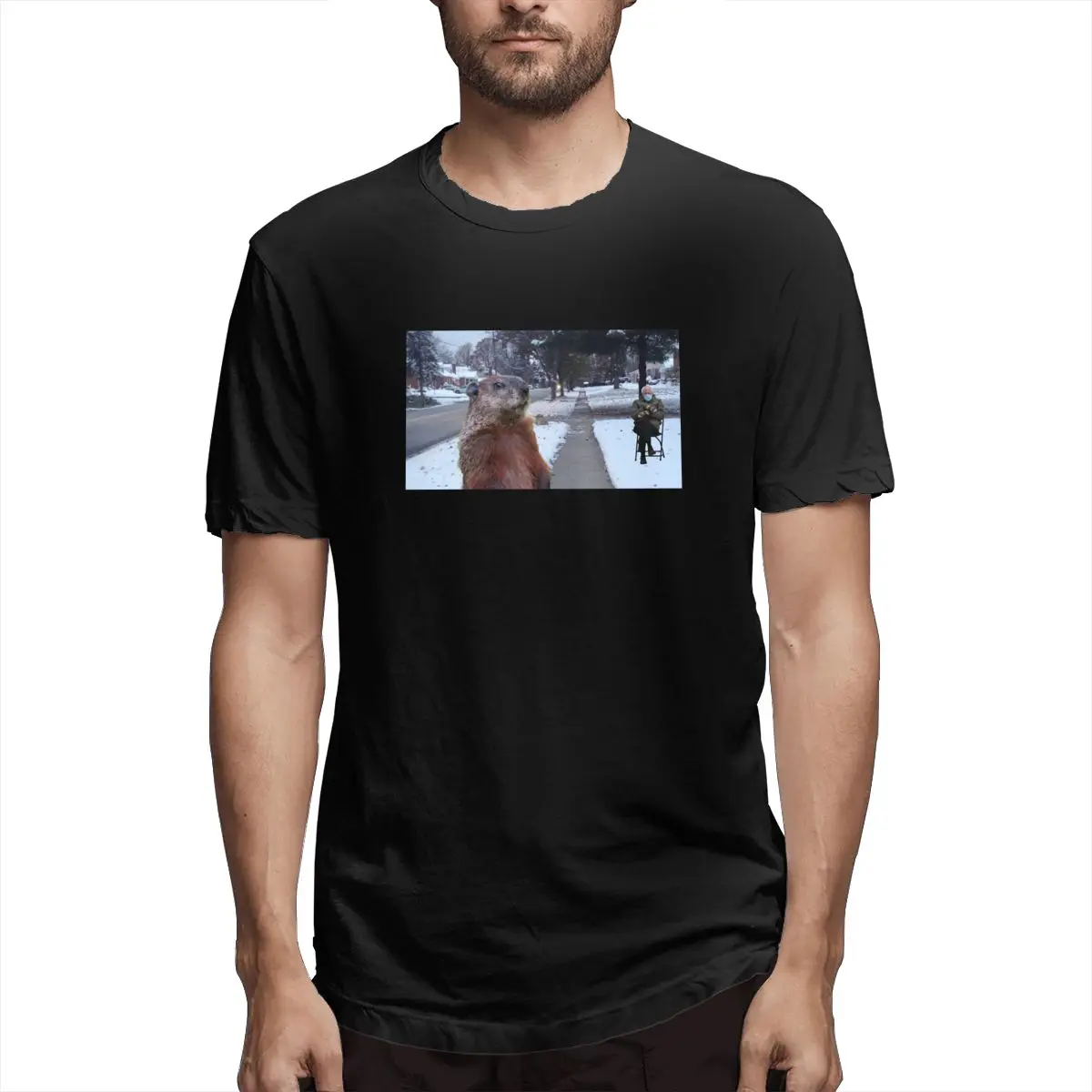 Punxsutawney Phil Sanders Men T Shirt Fun Tee Shirt Short Sleeve Round Collar T-Shirts 100% Cotton Graphic Clothing
Punxsutawney Phil Sanders Men T Shirt Fun Tee Shirt Short Sleeve Round Collar T-Shirts 100% Cotton Graphic Clothing