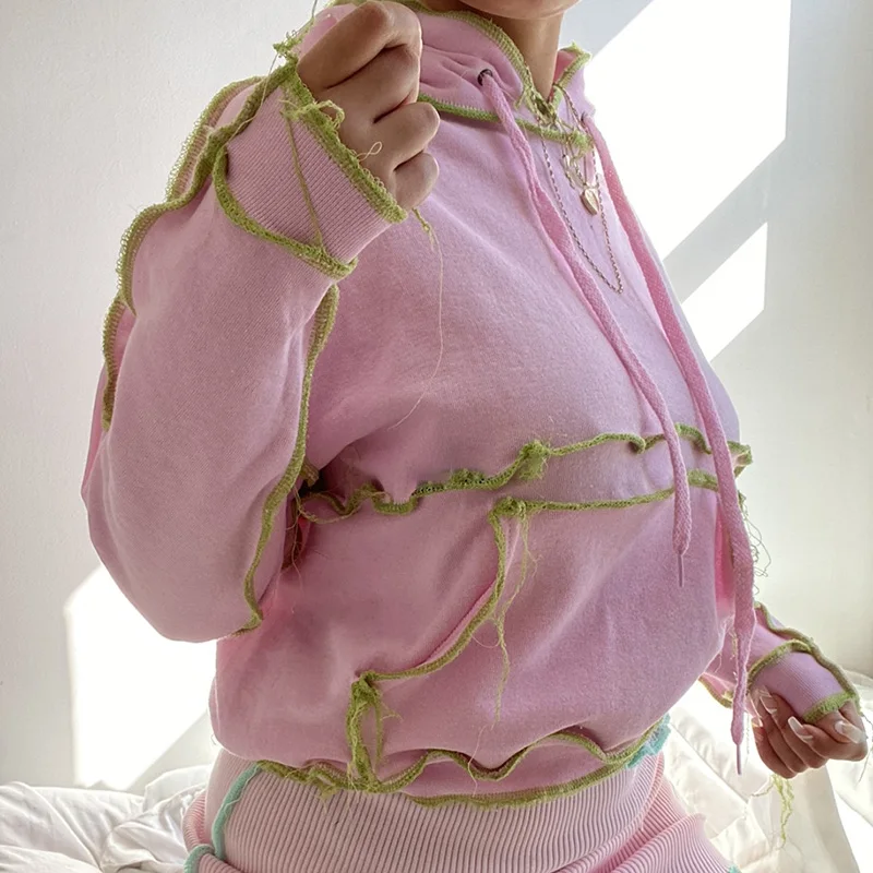 SOINCRE Women Hooded Sweatshirt Patchwork Vintage Drawstring Streetwear Cotton Hoodies Loose 2021 Autumn Fashion Pocket Pullover
SOINCRE Women Hooded Sweatshirt Patchwork Vintage Drawstring Streetwear Cotton Hoodies Loose 2021 Autumn Fashion Pocket Pullover