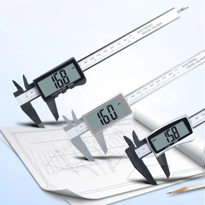 Electronic LCD Digital 150mm 100mm Caliper Micrometer Measuring Instrument Carbon Fiber Ruler Dial Vernier Gauge Depth Tools
Electronic LCD Digital 150mm 100mm Caliper Micrometer Measuring Instrument Carbon Fiber Ruler Dial Vernier Gauge Depth Tools