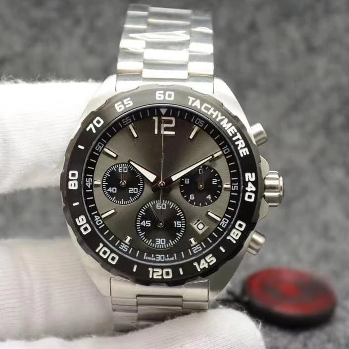 Luxury Brand New Mens Quartz Chronograph Stopwatch Grey Black Watch Date Stainless Steel Bracelet Sapphire Glass Watches AAA+
Luxury Brand New Mens Quartz Chronograph Stopwatch Grey Black Watch Date Stainless Steel Bracelet Sapphire Glass Watches AAA+