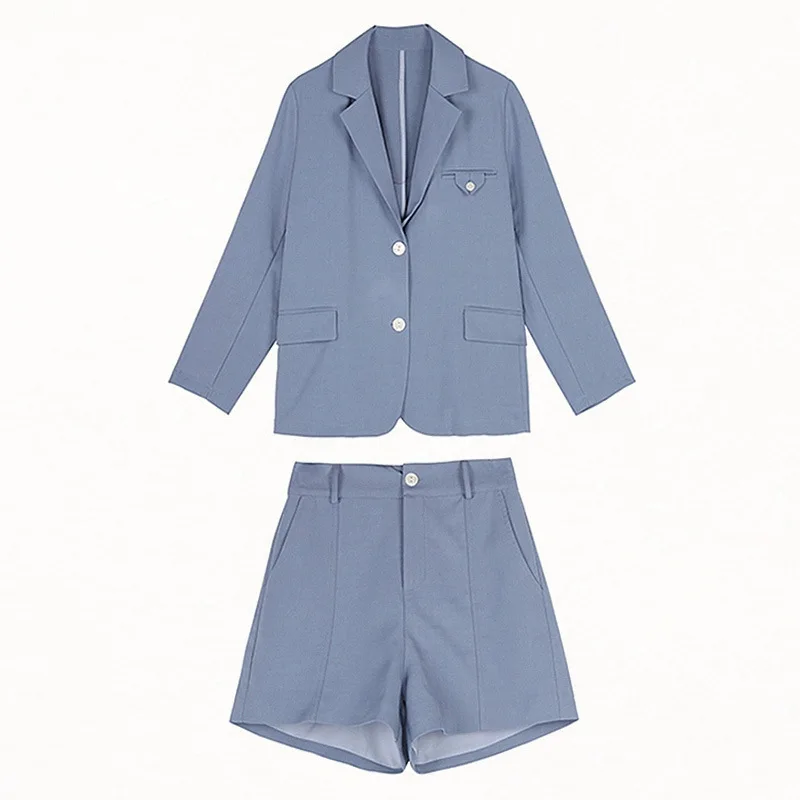 New Spring 2 Piece Long sleeves suit Women Long sleeves Solid suit High Waist Short Pants
New Spring 2 Piece Long sleeves suit Women Long sleeves Solid suit High Waist Short Pants