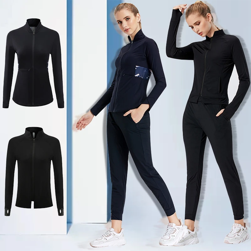 2020 Yoga Jogging Zip Shirts And Pants Gym Long Sleeves Breathable Tight Tops Women Shirts Running Pants Jackets Sports Coats
2020 Yoga Jogging Zip Shirts And Pants Gym Long Sleeves Breathable Tight Tops Women Shirts Running Pants Jackets Sports Coats