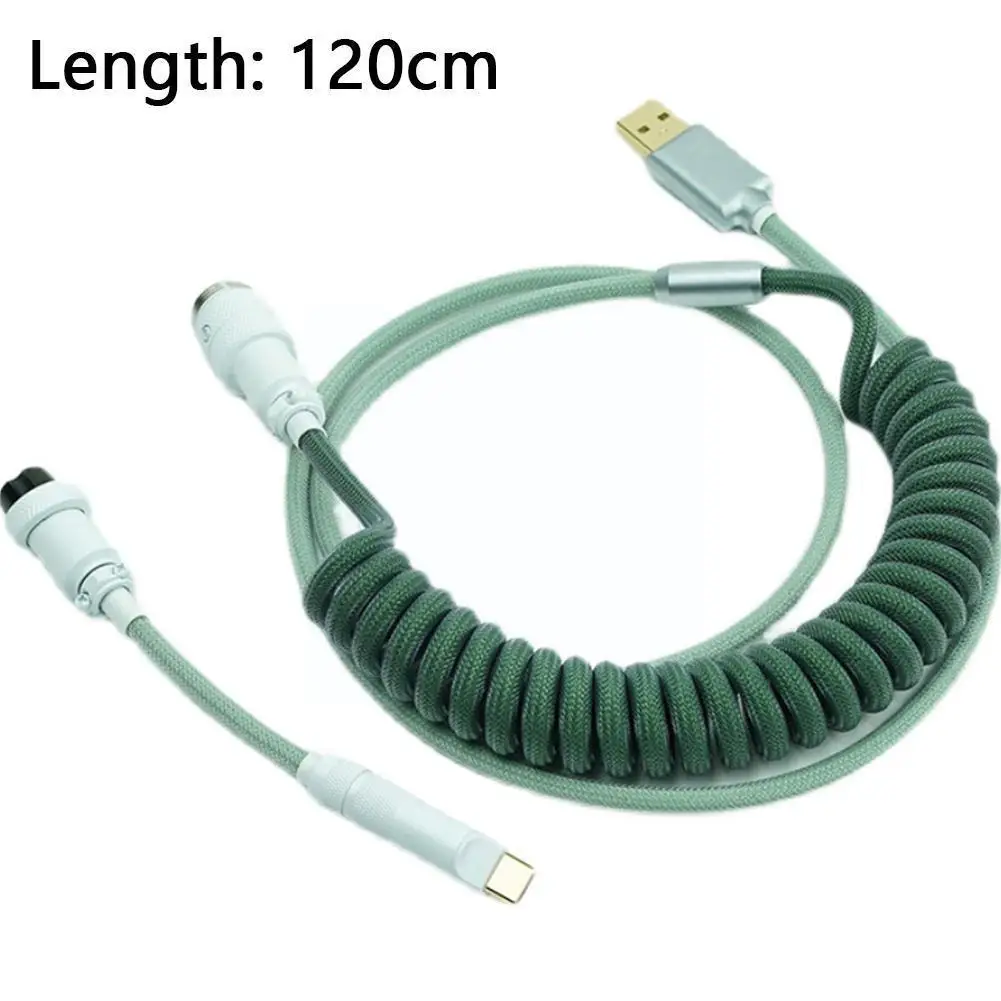 120cm Customized Mechanical Keyboard Data Cable -plated Aviation Olive Wire Green C Plug 4-core Double-shielded 24awg O9e9
120cm Customized Mechanical Keyboard Data Cable -plated Aviation Olive Wire Green C Plug 4-core Double-shielded 24awg O9e9
