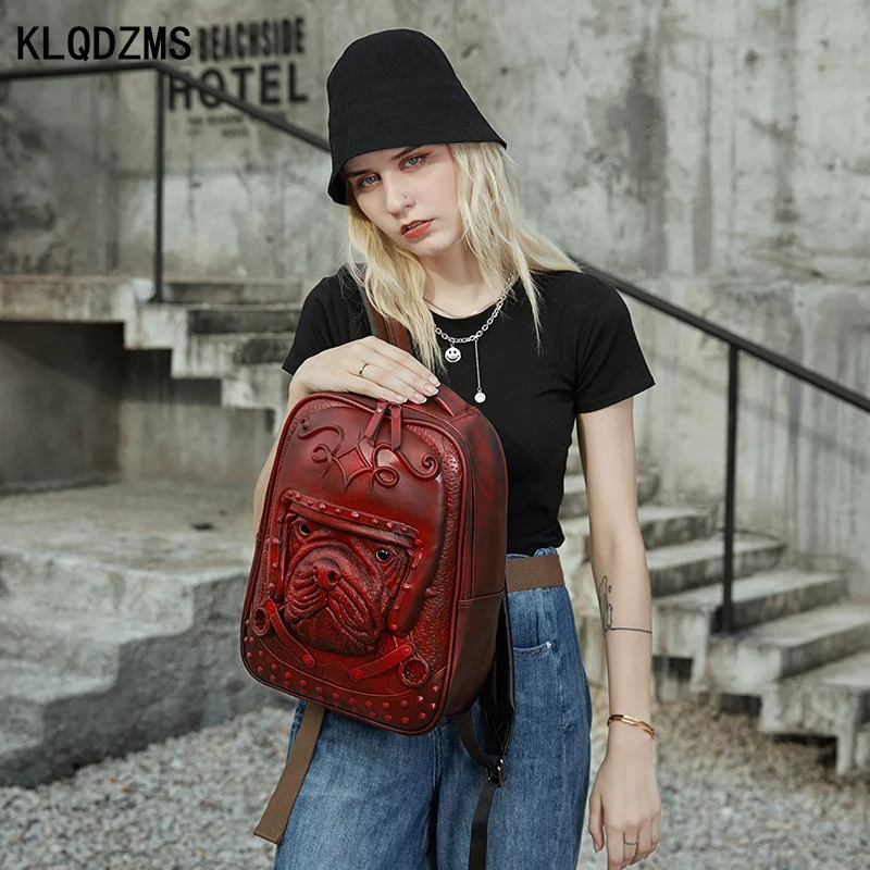 KLQDZMS New Personalized Three-Dimensional Embossing Backpack Large Capacity popular Bags For Women Cute Dog Head Print Knapsack 
KLQDZMS New Personalized Three-Dimensional Embossing Backpack Large Capacity popular Bags For Women Cute Dog Head Print Knapsack