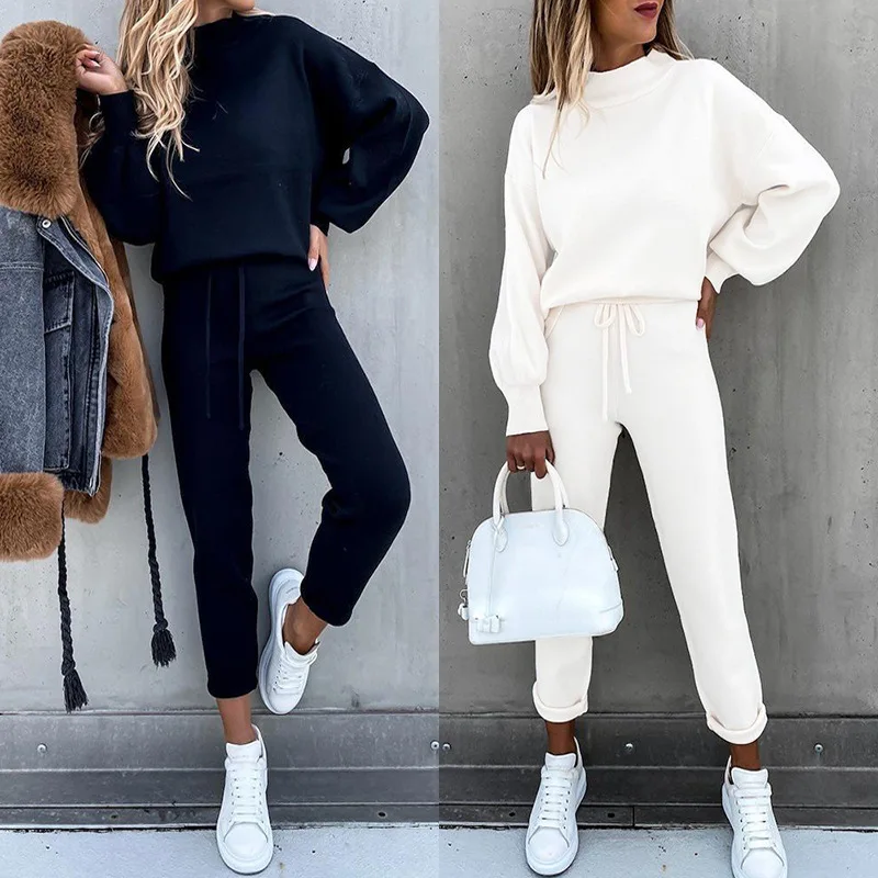 2021 Autumn and Winter Women's Sweater Set New Slim Turtleneck Casual Solid Color Trousers Pocket Two-piece Set
2021 Autumn and Winter Women's Sweater Set New Slim Turtleneck Casual Solid Color Trousers Pocket Two-piece Set
