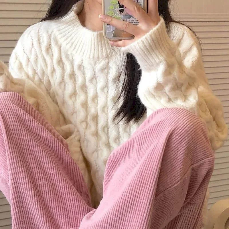 New Autumn Winter Casual Suits Women Sweater And Wide Leg Corduroy Pants Two-Pieces Sets Solid Trousers And Jersy Woman Clothing
New Autumn Winter Casual Suits Women Sweater And Wide Leg Corduroy Pants Two-Pieces Sets Solid Trousers And Jersy Woman Clothing