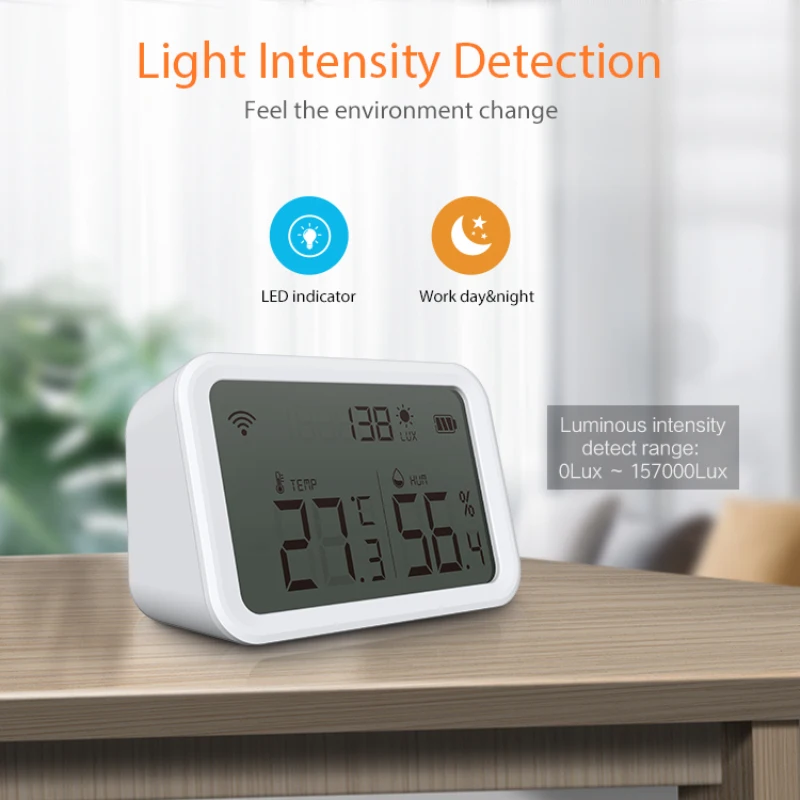 

Умный датчик температуры и влажности NEO Tuya Zigbee, детектор интенсивности света для домашней автоматизации, работает с Alexa Google Home