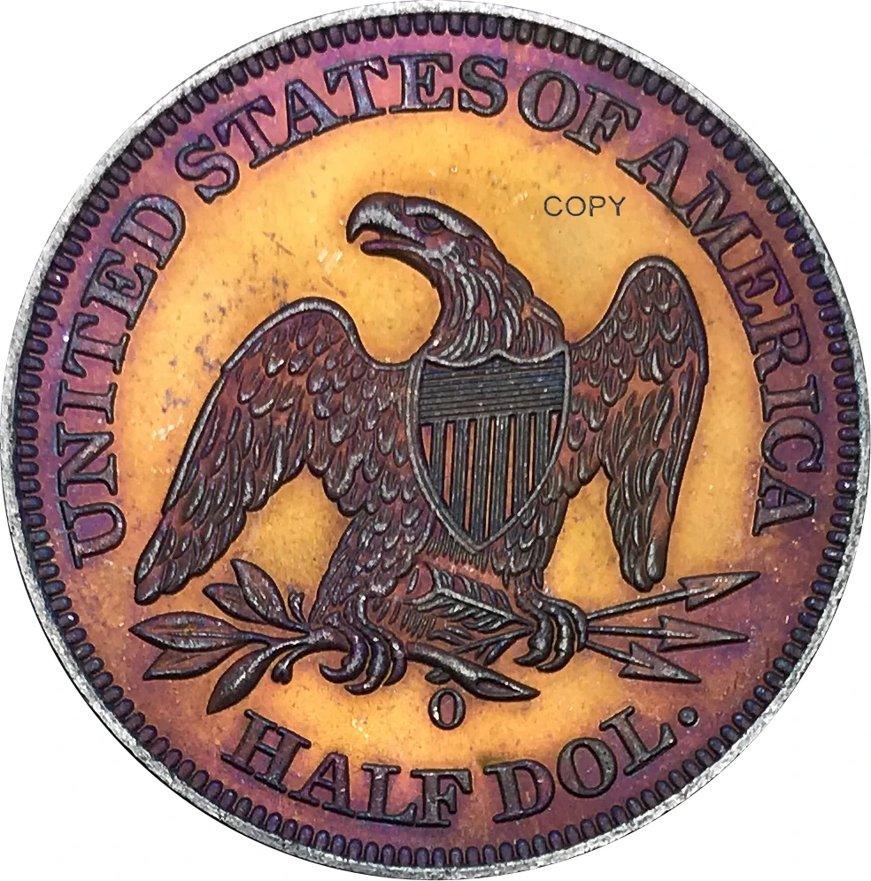 United States Of America 1844 O Half Dollar Seated Liberty Brass Silver Plated Copy Coins
United States Of America 1844 O Half Dollar Seated Liberty Brass Silver Plated Copy Coins