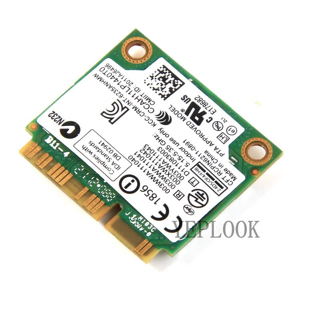 Intel 6235AN 6235ANHMW 300 Мбит/с двухдиапазонный 2 4G/5 ГГц Bluetooth 4 0 Mini PCI-E Wi-Fi карта 05K9GJ |