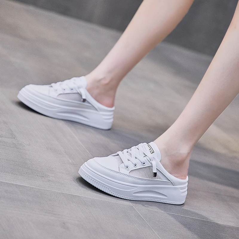 Summer Female Height Increasing Platform shoes Casual Half Women's Sandals 2021 Mesh Breathable Female All-match White Shoes
Summer Female Height Increasing Platform shoes Casual Half Women's Sandals 2021 Mesh Breathable Female All-match White Shoes
