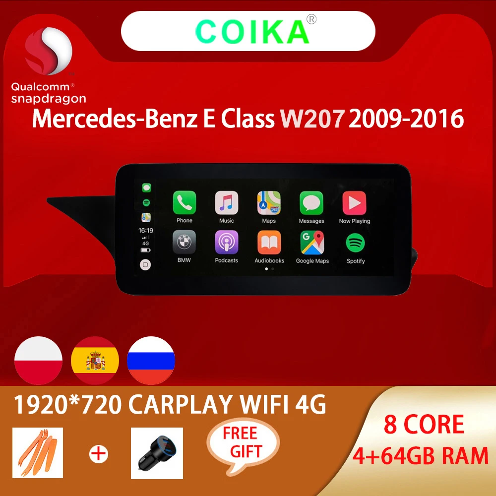 Автомобильный планшетный радиоприемник WIFI 4G Android 10 для Mercedes W207 C207 A207 Carplay 4 + 64 Гб RAM 8 ядер BT GPS Navi мультимедийный плеер
Автомобильный планшетный радиоприемник WIFI 4G Android 10 для Mercedes W207 C207 A207 Carplay 4 + 64 Гб RAM 8 ядер BT GPS Navi мультимедийный плеер