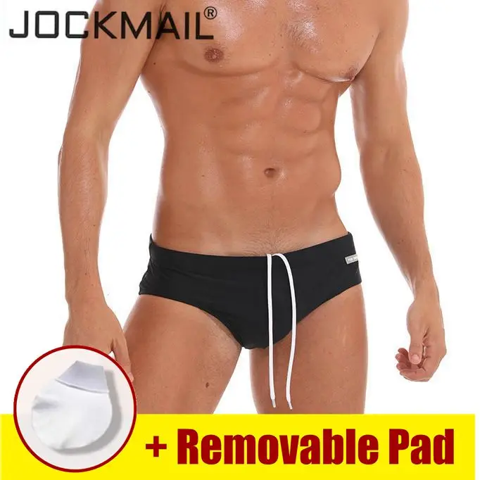 

Jockmail Men 's Swimwear Underwear Men's Swimsuits Swim Trunks Boxer Briefs Beachwear Sexy Swim Beach Shorts High Quality