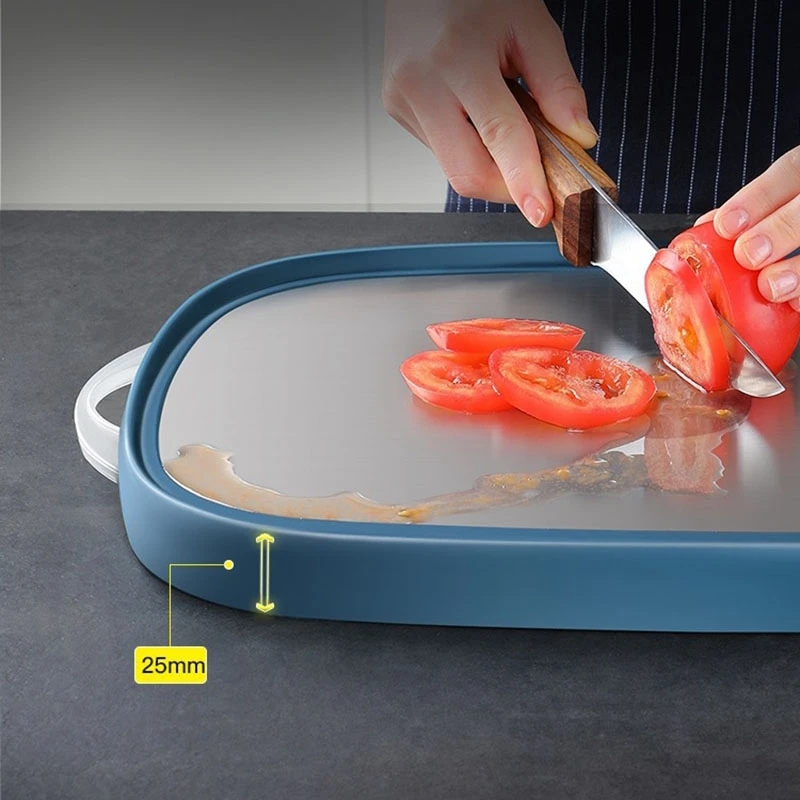 304 Stainless Steel + Plastic Cutting Board Household Chopping Board Kitchen Fruit Cutting Double-Sided Chopping Board
304 Stainless Steel + Plastic Cutting Board Household Chopping Board Kitchen Fruit Cutting Double-Sided Chopping Board