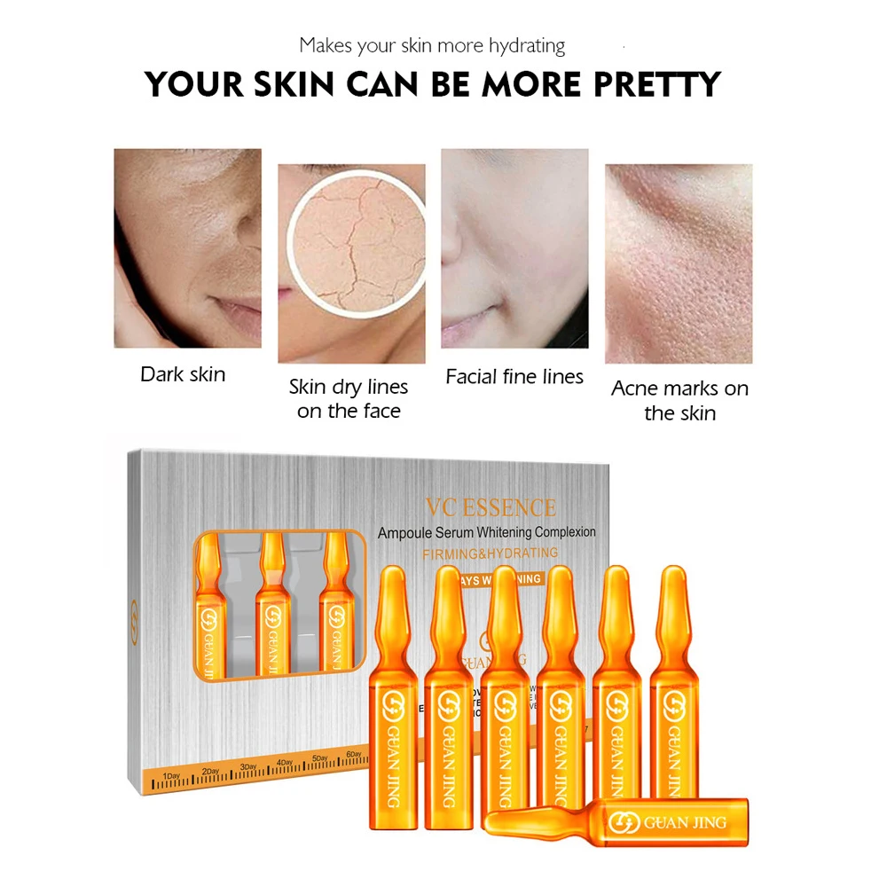 VC Small Ampoule Liquid Essence Daily Moisturizing Liquid Fade Fine Lines Smooth Skin 7Days Repair Care Face Serum Anti Aging
VC Small Ampoule Liquid Essence Daily Moisturizing Liquid Fade Fine Lines Smooth Skin 7Days Repair Care Face Serum Anti Aging