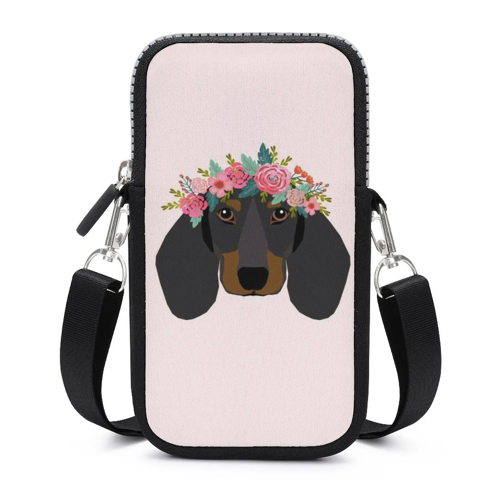 Dachshund Floral Crown Shoulder Bag Flower Work Mobile Phone Bag Female Gift Aesthetic Purse 
Dachshund Floral Crown Shoulder Bag Flower Work Mobile Phone Bag Female Gift Aesthetic Purse