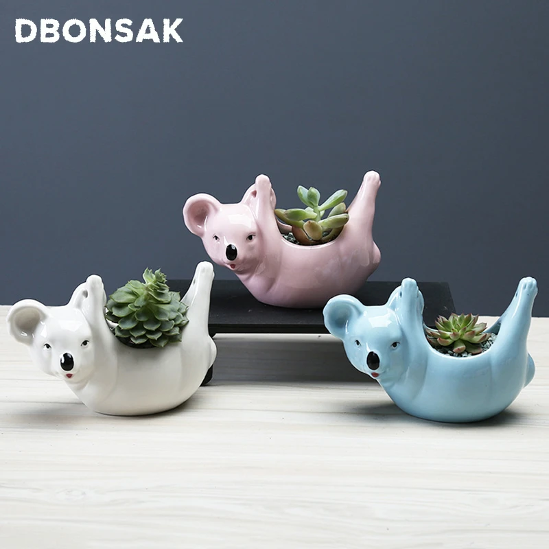 Cartoon Animal Sloth Wall Hanging Vase Koala Ceramic Flower Pot Scindapsus Chlorophytum Potted Animal Home Garden Decoration
Cartoon Animal Sloth Wall Hanging Vase Koala Ceramic Flower Pot Scindapsus Chlorophytum Potted Animal Home Garden Decoration