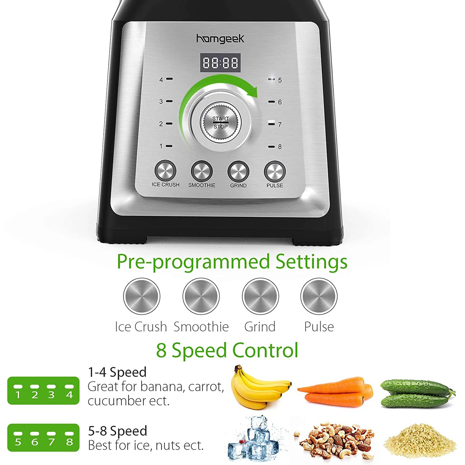 Blender BPA FREE 2L Automatic Touchpad Professional Blender Mixer Juicer High Power Food Processor Ice Smoothies Fruit
Blender BPA FREE 2L Automatic Touchpad Professional Blender Mixer Juicer High Power Food Processor Ice Smoothies Fruit