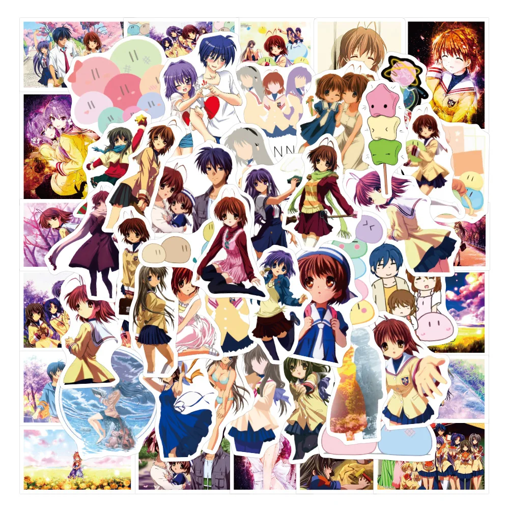 50Pcs Clannad After Story Stickers Cartoon Anime Sticker Guitar Fridge Pvc Waterproof Graffiti Decals Child Toy Christmas Gifts
50Pcs Clannad After Story Stickers Cartoon Anime Sticker Guitar Fridge Pvc Waterproof Graffiti Decals Child Toy Christmas Gifts