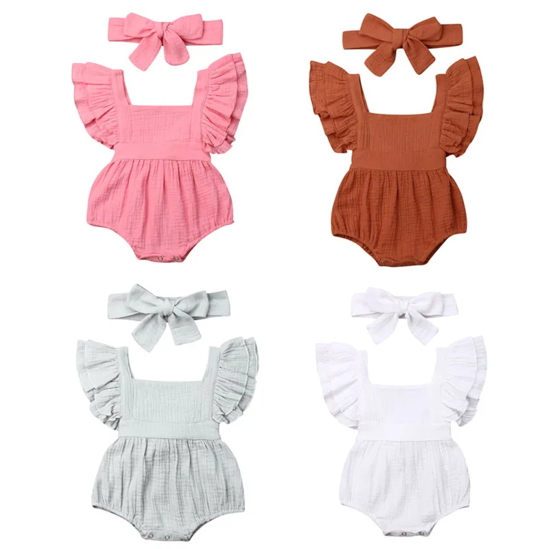 Newborn Baby Boy Girl Fly Sleeve Lace-up Bodysuit Sunsuit Summer Outfit Set Clothes 0-18M
Newborn Baby Boy Girl Fly Sleeve Lace-up Bodysuit Sunsuit Summer Outfit Set Clothes 0-18M