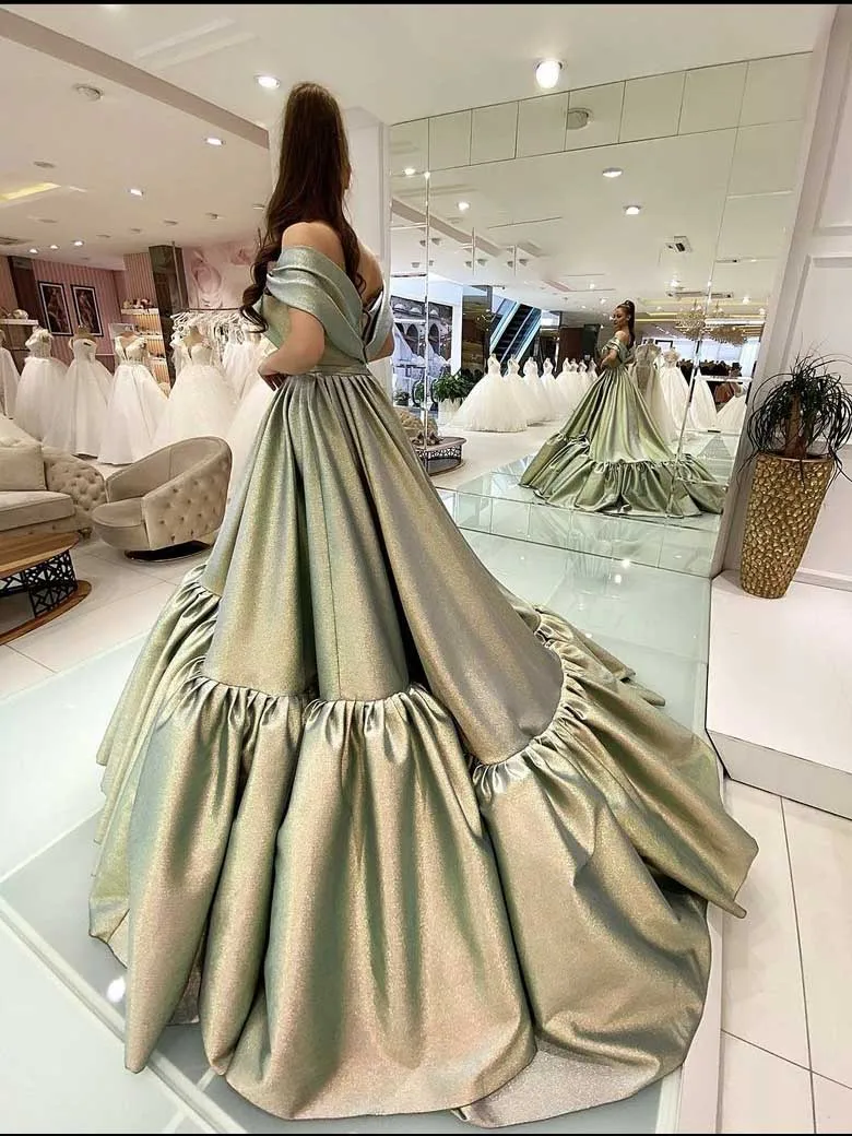 2022 Fashion Off the Shoulder Short Sleeve Pleated A Line Floor Length Prom Dresses
2022 Fashion Off the Shoulder Short Sleeve Pleated A Line Floor Length Prom Dresses