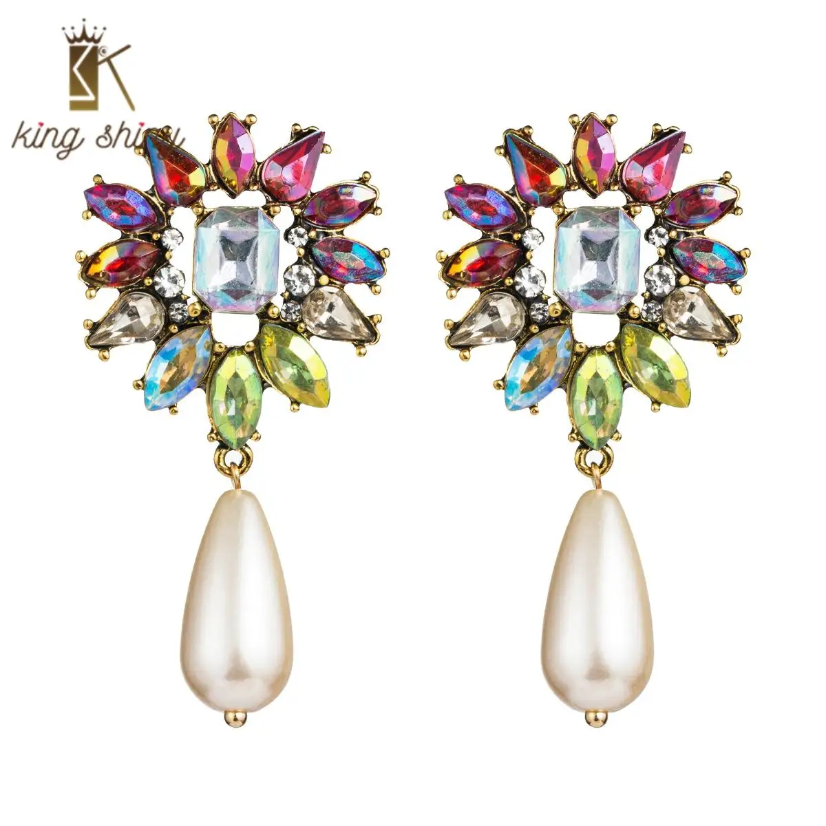 2020 Za New Arrivals Multi Color Crystal Luxury Party Earrings Boho Vintage Gold Color Filled Imitation Pearl Statement Earrings
2020 Za New Arrivals Multi Color Crystal Luxury Party Earrings Boho Vintage Gold Color Filled Imitation Pearl Statement Earrings
