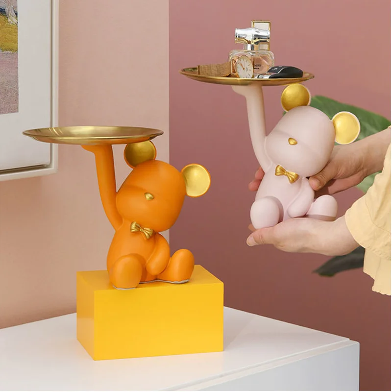Resin Ornaments Bear Statues Key Small Objects Storage Trays Ornaments Home Living Room Desktop Decoration Accessories Modern
Resin Ornaments Bear Statues Key Small Objects Storage Trays Ornaments Home Living Room Desktop Decoration Accessories Modern