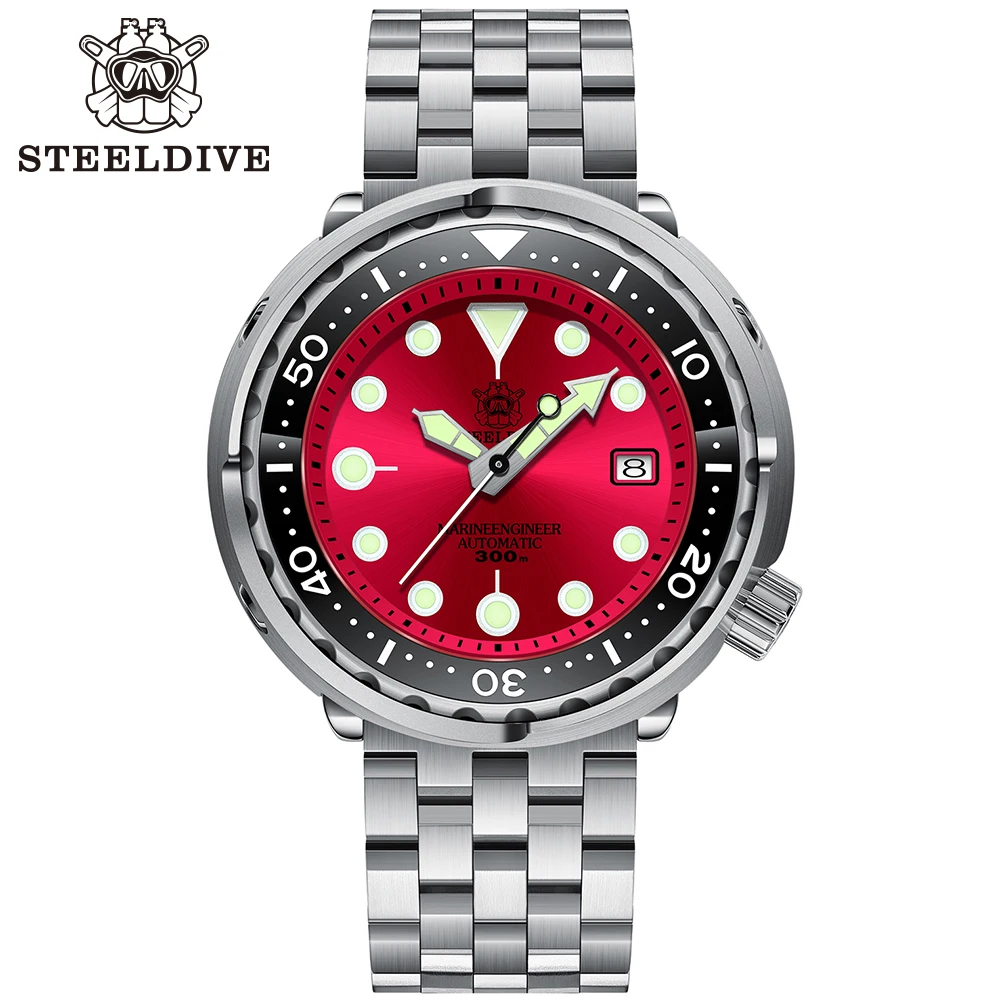 New Coming Red Dial Diver Watch SD1975 Stainless Steel Ceramic Bezel 300m Waterproof NH35 Tuna Mens Dive Watch Automatic
New Coming Red Dial Diver Watch SD1975 Stainless Steel Ceramic Bezel 300m Waterproof NH35 Tuna Mens Dive Watch Automatic