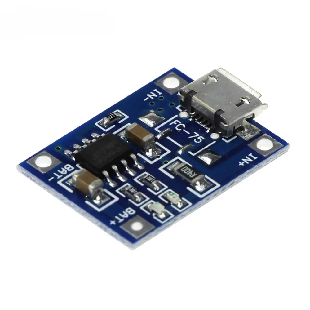 TP4056 5В 1A Micro USB 18650 литиевая батарея, зарядная плата, модуль защиты зарядного устройства, двойные функции для arduino, Комплект «сделай сам»
TP4056 5В 1A Micro USB 18650 литиевая батарея, зарядная плата, модуль защиты зарядного устройства, двойные функции для arduino, Комплект «сделай сам»