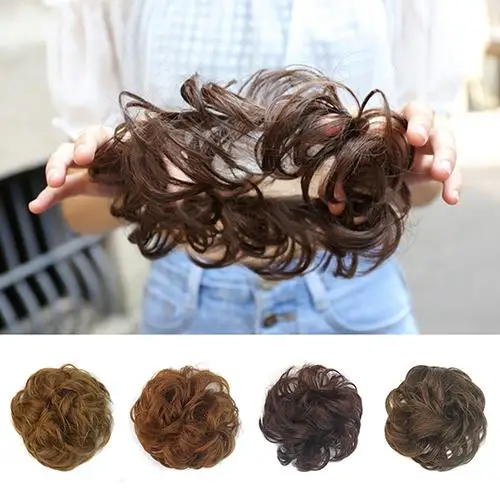 Women's Messy Wavy Hair Bun Extension Elastic Hair Tie Hairpiece Wig Hair Ring Rubber Bands Hair Accessories
Women's Messy Wavy Hair Bun Extension Elastic Hair Tie Hairpiece Wig Hair Ring Rubber Bands Hair Accessories