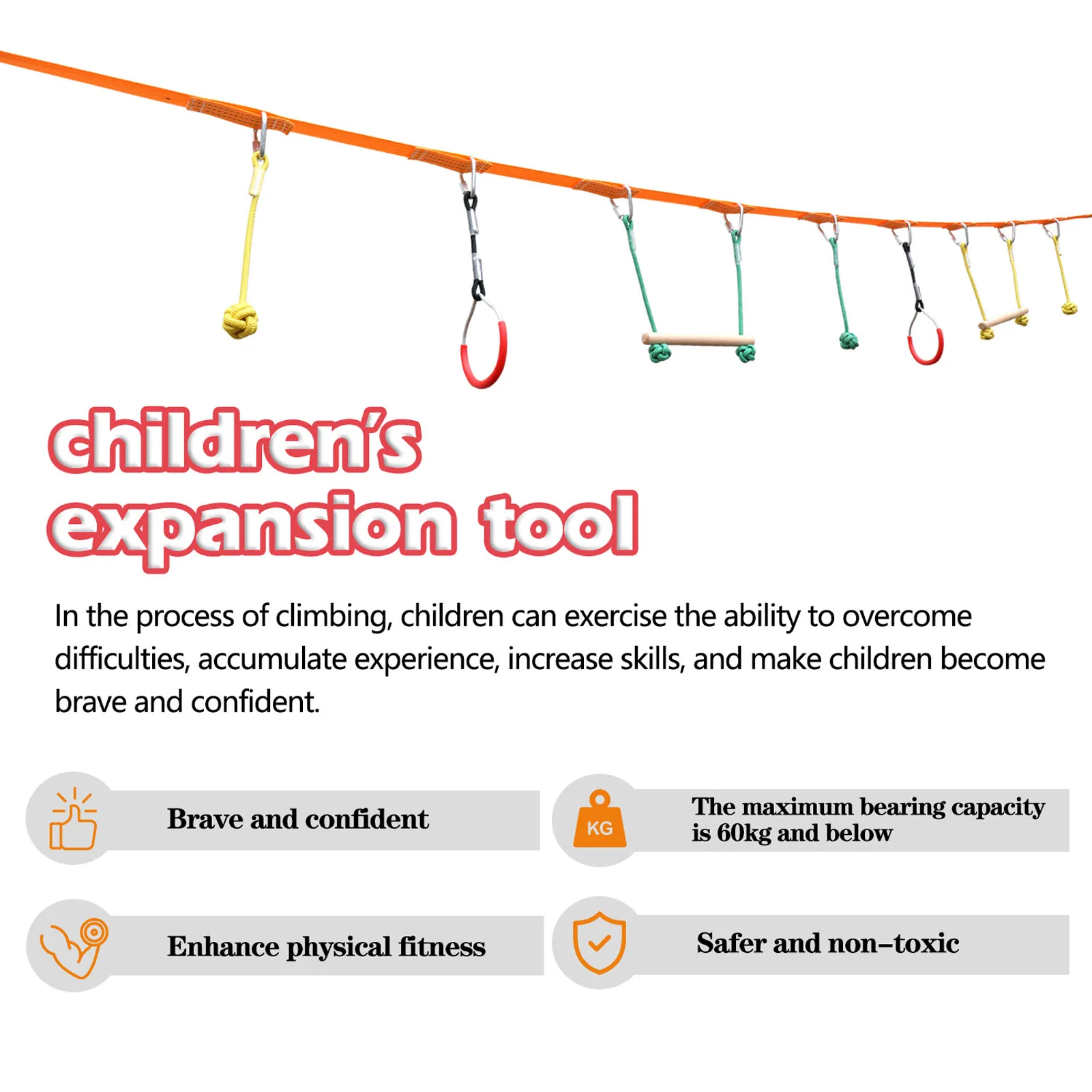 Kids Outdoor Rings Gymnastic Ring Swing Obstacle Sports Obstacle Walking Flat Belt Balance Training Climbing Rope Rope Ladder
Kids Outdoor Rings Gymnastic Ring Swing Obstacle Sports Obstacle Walking Flat Belt Balance Training Climbing Rope Rope Ladder