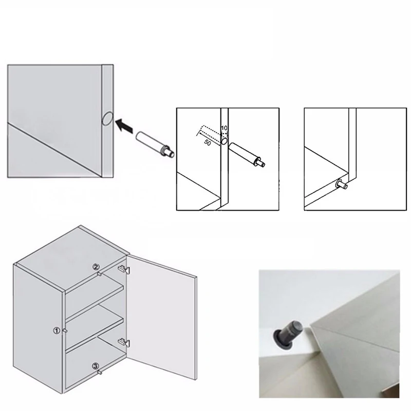 10pcs Push To Open System Dampers Closet Drawer Closure Soft Cushion Buffer Cabinet Cupboard Door Furniture Hardware
10pcs Push To Open System Dampers Closet Drawer Closure Soft Cushion Buffer Cabinet Cupboard Door Furniture Hardware