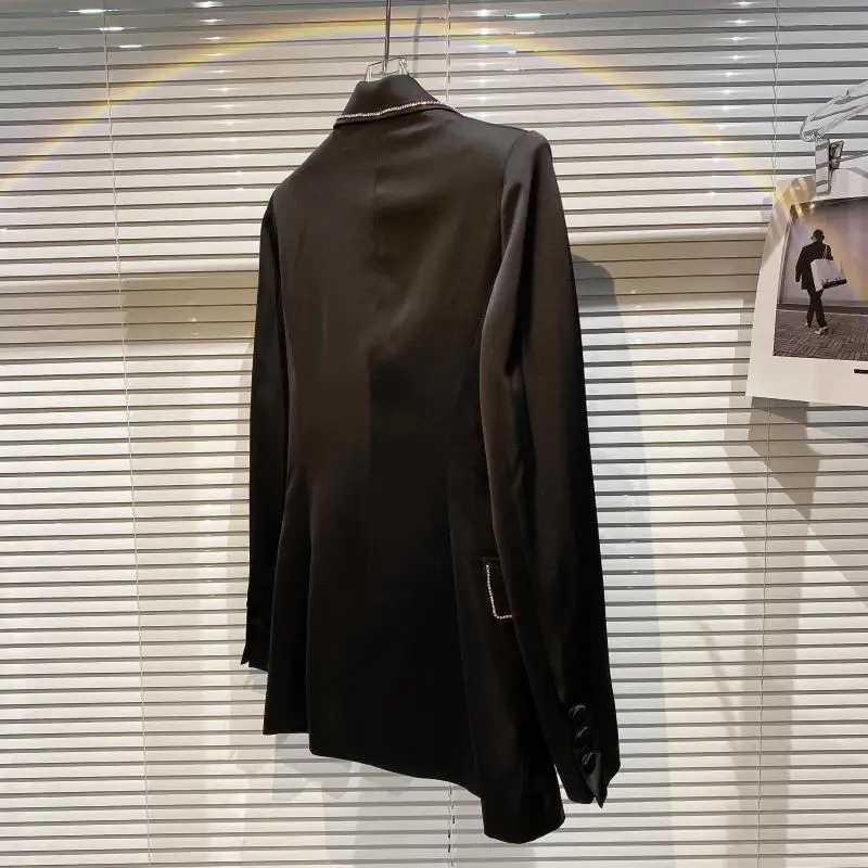 2021 Spring New Rhinestone Edge Blazer Women Elegant Slim-Fit Long Sleeve Business Suit Fashion Simple Commute Coat Jacket
2021 Spring New Rhinestone Edge Blazer Women Elegant Slim-Fit Long Sleeve Business Suit Fashion Simple Commute Coat Jacket