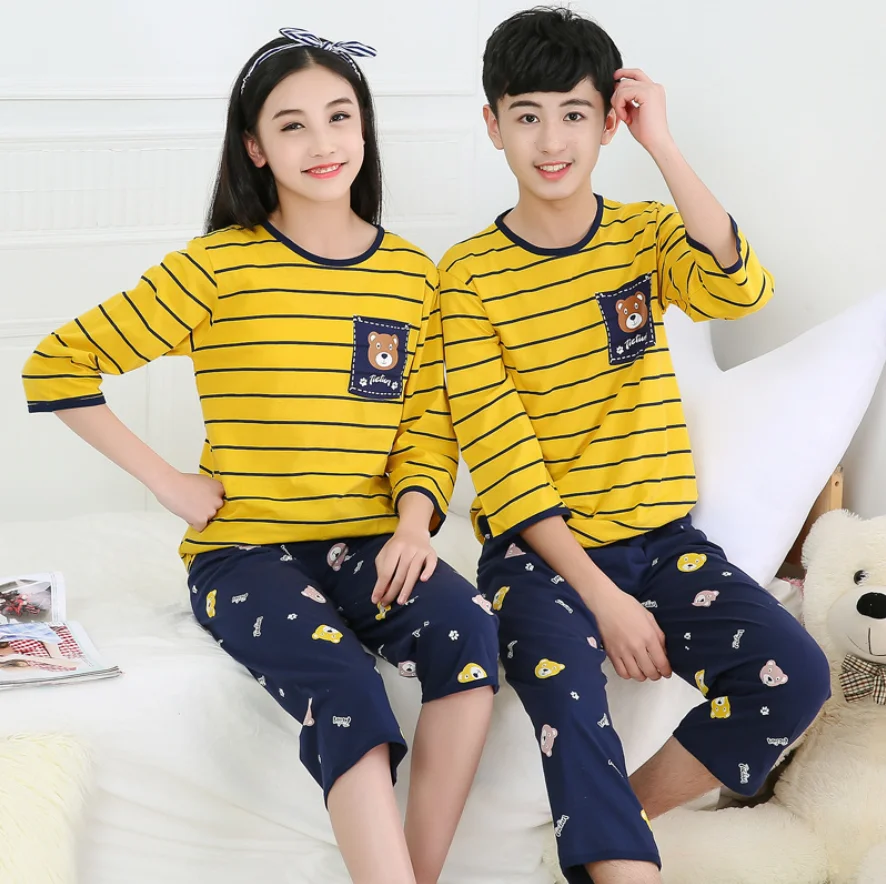 Boys Girls Sleepwear Teenagers girl Summer Nightwear cotton Children Homewear Pajamas for Kids Pyjamas outfits 6 8 10 12 14 Yrs
Boys Girls Sleepwear Teenagers girl Summer Nightwear cotton Children Homewear Pajamas for Kids Pyjamas outfits 6 8 10 12 14 Yrs
