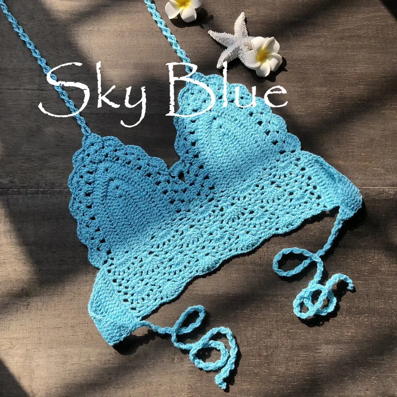 2021 New Triangle Bikini Top Woman Hollow Out Swimsuit Crochet Black Bikini Top Sexy Swimming Bra Large Female Swimwear S M L XL
2021 New Triangle Bikini Top Woman Hollow Out Swimsuit Crochet Black Bikini Top Sexy Swimming Bra Large Female Swimwear S M L XL