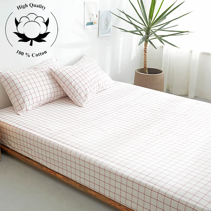 Home Textiles 100% High Quality Washed Cotton Bed Sheet, A Fitted Sheet/B Flat Sheet ,Classic Plaid Style ,1 Pcs
Home Textiles 100% High Quality Washed Cotton Bed Sheet, A Fitted Sheet/B Flat Sheet ,Classic Plaid Style ,1 Pcs