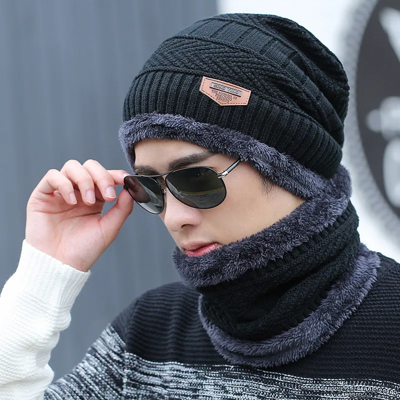 Neck Warmer Knitted Hat Scarf Set Fur Wool Lining Thicken Warm Knit Beanies Winter Hat For Men Women Skullies Bonnet Caps
Neck Warmer Knitted Hat Scarf Set Fur Wool Lining Thicken Warm Knit Beanies Winter Hat For Men Women Skullies Bonnet Caps