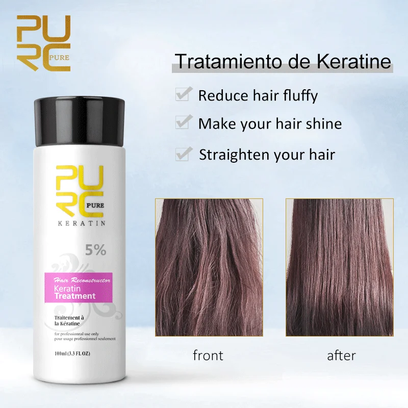 PURC Brazilian Formalin Keratin Hair Treatment Straightening Smoothing Repair Frizz Hair Care Products for Women 100ml
PURC Brazilian Formalin Keratin Hair Treatment Straightening Smoothing Repair Frizz Hair Care Products for Women 100ml