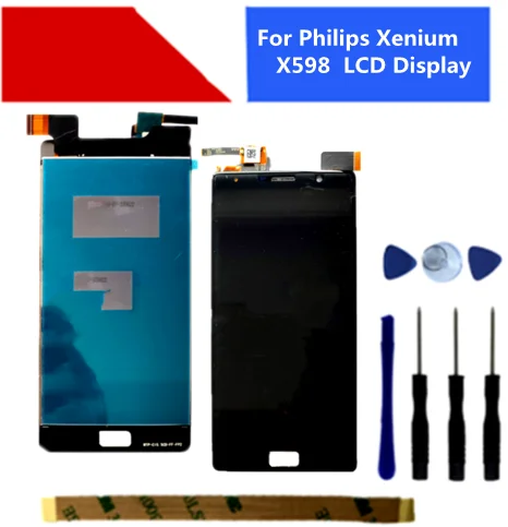 Для Philips Xenium X598 ЖК-дисплей сенсорный экран дигитайзер инструменты 3 м стикер |