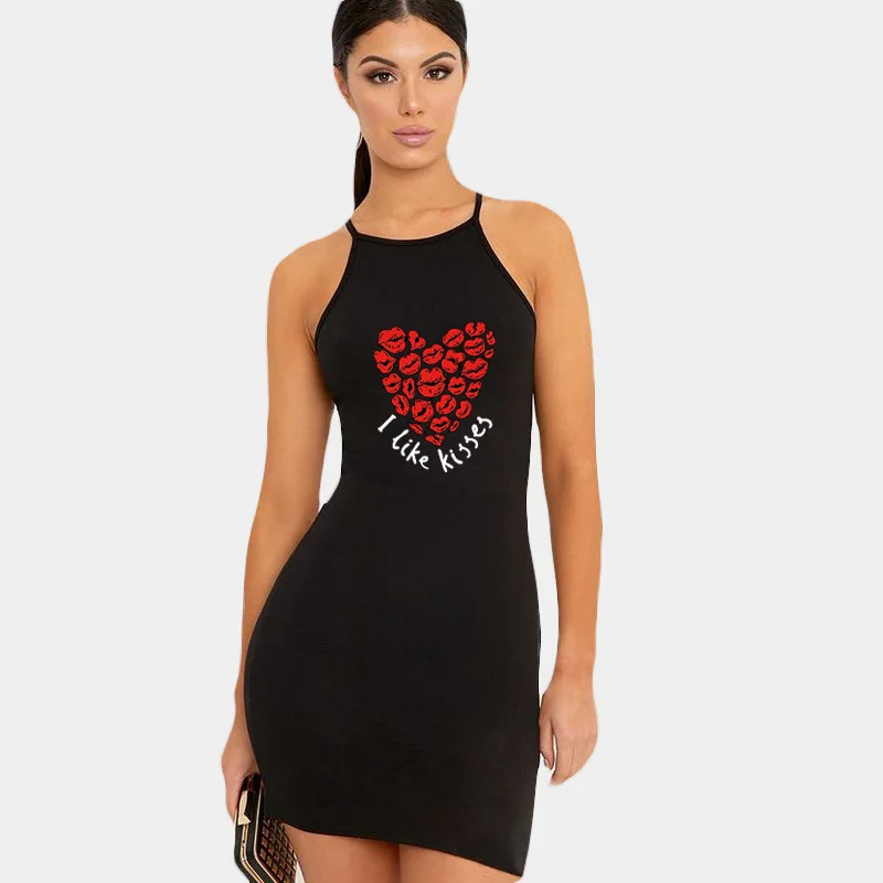 Sexy Solid color Mini Buttocks Dresses Woman Vintage Red lips love Pattern Printing Vest Short Dresses Beach Party Dress 2021
Sexy Solid color Mini Buttocks Dresses Woman Vintage Red lips love Pattern Printing Vest Short Dresses Beach Party Dress 2021