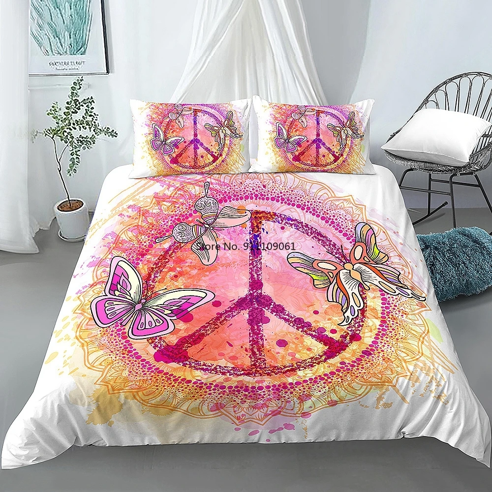 Love and Peace 3D Bedding Sets Single Twin Full Queen King Size Quilt Cover with Pillow Case Home Textile 2-3Pcs
Love and Peace 3D Bedding Sets Single Twin Full Queen King Size Quilt Cover with Pillow Case Home Textile 2-3Pcs