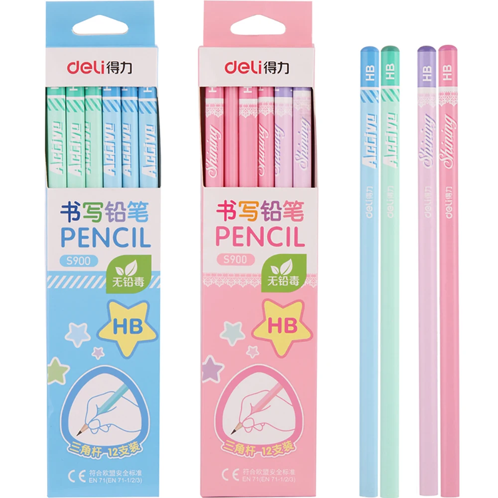 1 Set 24pcs Triangle Pencils Pink & Blue HB Lead-free Log Pencils A Box Of 12 Durable
1 Set 24pcs Triangle Pencils Pink & Blue HB Lead-free Log Pencils A Box Of 12 Durable