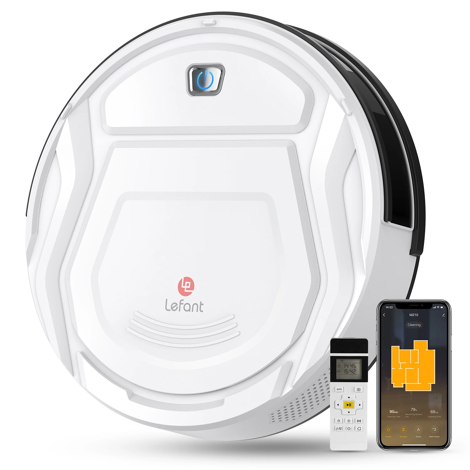 Mini Wireless Robot Vacuum Cleaner Using Pet Hair 2-in-1 Wet and Dry Mopping Household Large-capacity Collection box M210
Mini Wireless Robot Vacuum Cleaner Using Pet Hair 2-in-1 Wet and Dry Mopping Household Large-capacity Collection box M210