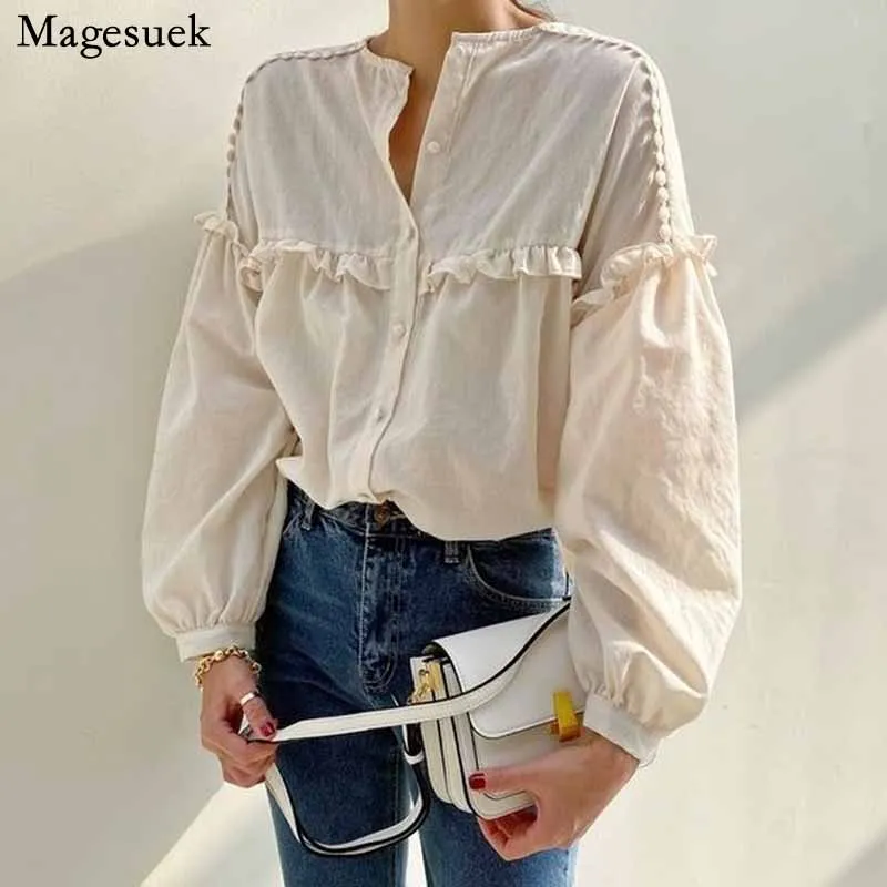 2020 New Sweet Loose Solid Ruffled Office Stylish Shirts Gentle White Blouse Long Sleeve Shirt Women Blouses Korean Tops11269
2020 New Sweet Loose Solid Ruffled Office Stylish Shirts Gentle White Blouse Long Sleeve Shirt Women Blouses Korean Tops11269