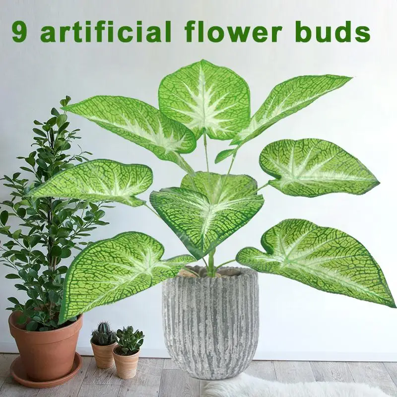 9 Heads Green Artificial Green Plant Artificial Taro Leaves Creative Fashion Photo Props Festive Office Party 42cm
9 Heads Green Artificial Green Plant Artificial Taro Leaves Creative Fashion Photo Props Festive Office Party 42cm