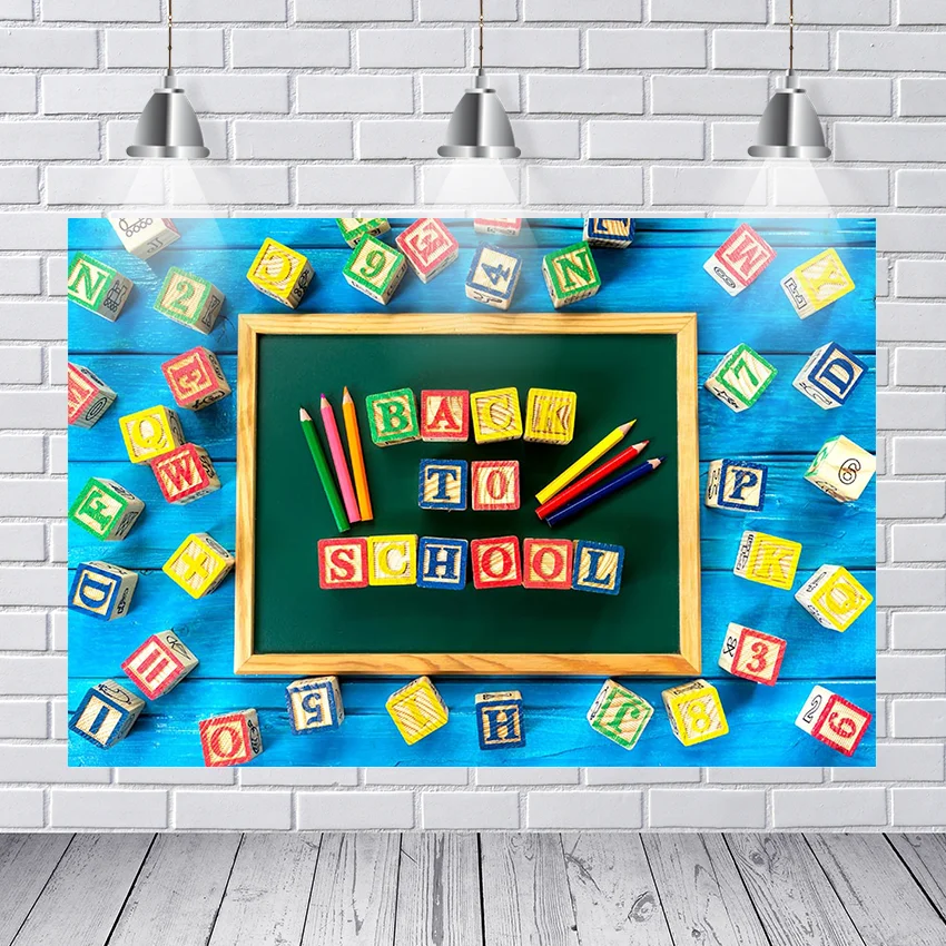 Blackboard crayons building blocks photography background student school classroom learning custom vinyl photo backdrop
Blackboard crayons building blocks photography background student school classroom learning custom vinyl photo backdrop