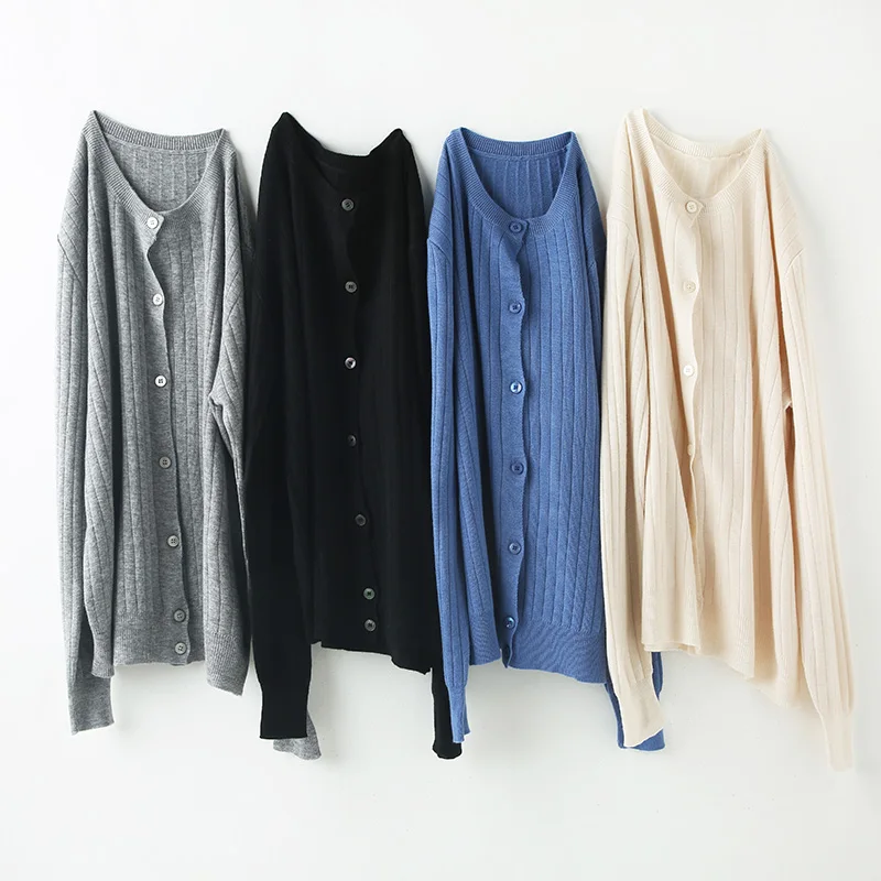 Pure Wool Cardigan Women Round Neck 2021 Spring New Knitted Large Size All-Match Outer Long-Sleeved Jacket Cashmere Coat Sweater
Pure Wool Cardigan Women Round Neck 2021 Spring New Knitted Large Size All-Match Outer Long-Sleeved Jacket Cashmere Coat Sweater