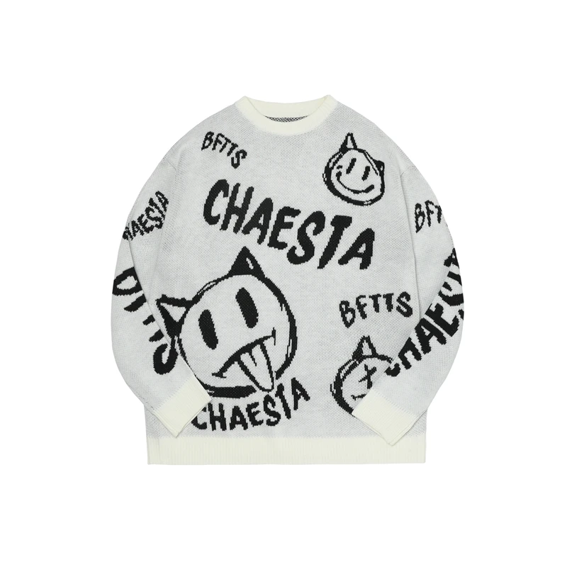 Harajuku Style Cute Cartoon Letter Jacquard Neutral Loose Retro Thick Knitted Sweater Oversized Outerwear Pullover Jacket Coat
Harajuku Style Cute Cartoon Letter Jacquard Neutral Loose Retro Thick Knitted Sweater Oversized Outerwear Pullover Jacket Coat